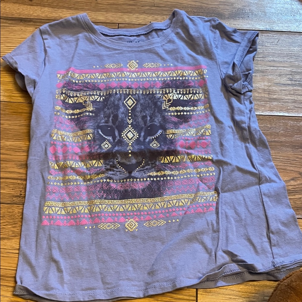 Trendy Kids' Panther Graphic Tee - Purple (Bin W)